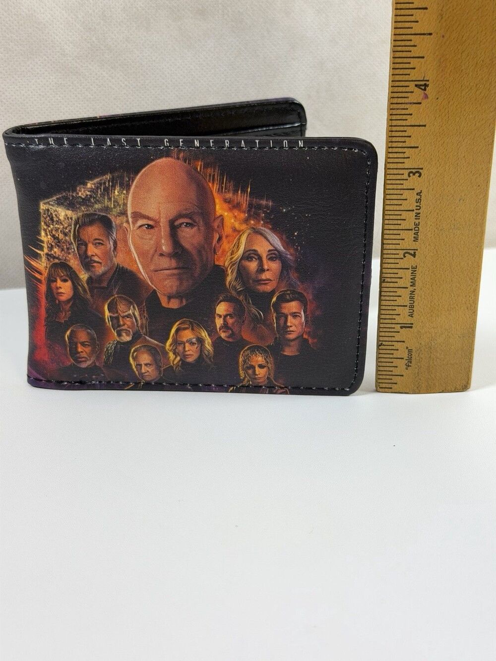 Star Trek Picard Bifold Wallet Group Pose Logo Starfleet Vegan Leather NWT